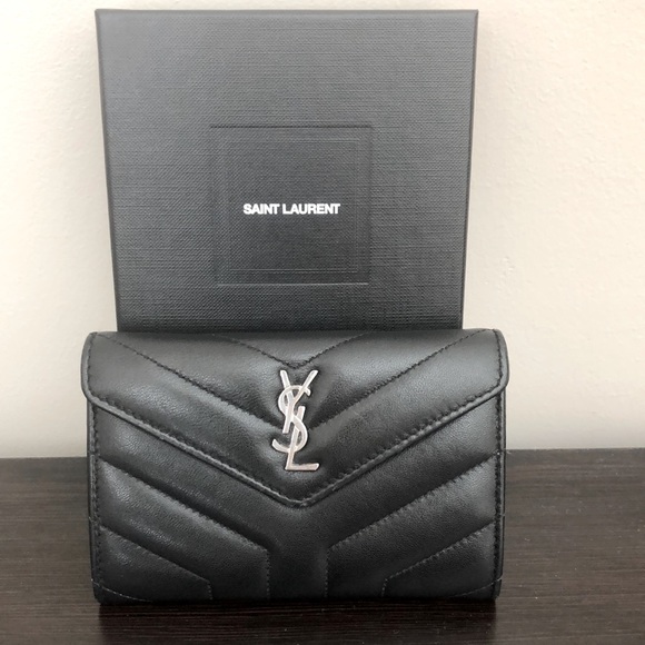SOLD YSL Saint Laurent quilted loulou leather wallet - Picture 14 of 14